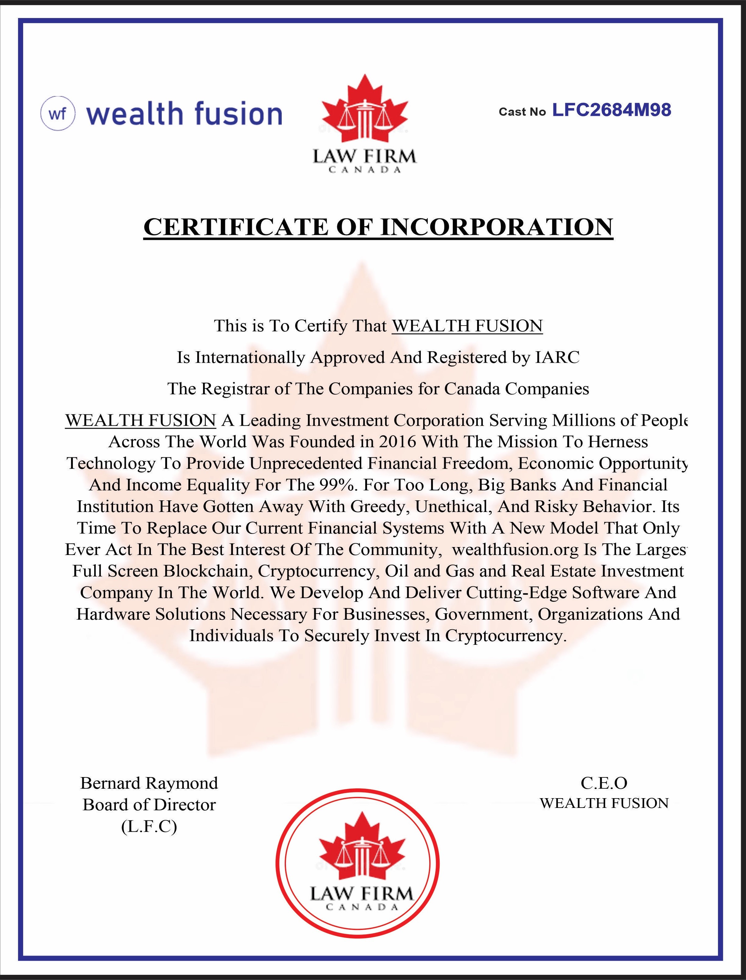 Company Certificate